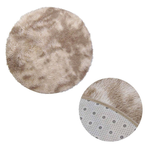 Darrahopens Home & Garden > Rugs 2-Toned Extra Light Weighted Shaggy Fluffy Floor Mat Natural