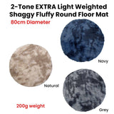 Darrahopens Home & Garden > Rugs 2-Toned Extra Light Weighted Shaggy Fluffy Floor Mat Natural