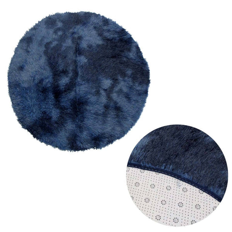 Darrahopens Home & Garden > Rugs 2-Toned Extra Light Weighted Shaggy Fluffy Floor Mat Navy