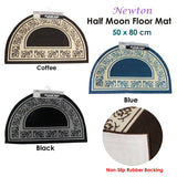 Darrahopens Home & Garden > Rugs Newton Half Moon Floor Mat 50 x 80cm Black