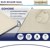 Darrahopens Home & Garden > Shading Heavy Duty Waterproof Sun Shade Sail Square Rectangle 320GSM HDPE 98% UV Block