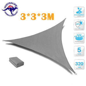 Darrahopens Home & Garden > Shading Heavy Duty Waterproof Sun Shade Sail Square Rectangle 320GSM HDPE 98% UV Block