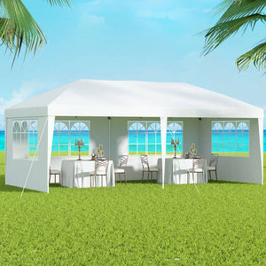 Darrahopens Home & Garden > Shading Instahut Gazebo Pop Up Marquee 3x6m Wedding Party Outdoor Camping Tent Canopy Side Wall White