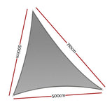 Darrahopens Home & Garden > Shading Instahut Shade Sail Cloth Shadecloth Canopy Triangle 280gsm 5x5x7.1m