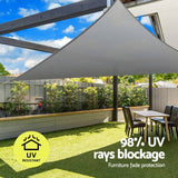 Darrahopens Home & Garden > Shading Instahut Shade Sail Cloth Shadecloth Canopy Triangle 280gsm 5x5x7.1m