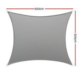 Darrahopens Home & Garden > Shading Instahut Shade Sail Cloth Shadecloth Square Sun Canopy 5x6m