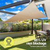 Darrahopens Home & Garden > Shading Instahut Shade Sail Cloth Shadecloth Triangle Sun Canopy 6.1x6.1x6.1M