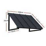 Darrahopens Home & Garden > Shading Instahut Window Door Awning Canopy 1mx1.2m Black Metal Frame