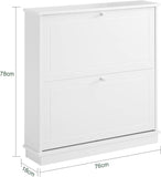 Darrahopens Home & Garden > Storage 2 Drawer Shoe Cabinet Storage Unit