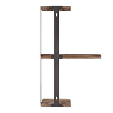 Darrahopens Home & Garden > Storage Artiss Floating Wall Shelves Brackets 3 Tiers Corner Display DIY Wall Mount Rack