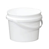 Darrahopens Home & Garden > Storage Bulk 10x 2L Plastic Buckets + Lids - Empty White With Handle - Small Food Pail