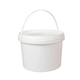 Darrahopens Home & Garden > Storage Bulk 10x 5L Plastic Buckets + Lids - Empty White With Handle - Large Food Pail