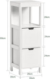 Darrahopens Home & Garden > Storage Freestanding Cabinet 2 Drawers Shelf Cupboard