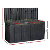 Darrahopens Home & Garden > Storage Gardeon Outdoor Storage Box 220L Lockable Garden Deck Toy Shed Tool Organiser