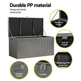 Darrahopens Home & Garden > Storage Gardeon Outdoor Storage Box 830L Container Indoor Garden Bench Tool Sheds Chest