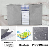 Darrahopens Home & Garden > Storage GOMINIMO 5 Pack 90L Clothes Storage Bag with Handles (Grey)