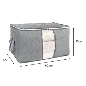 Darrahopens Home & Garden > Storage GOMINIMO 5 Pack 90L Clothes Storage Bag with Handles (Grey)