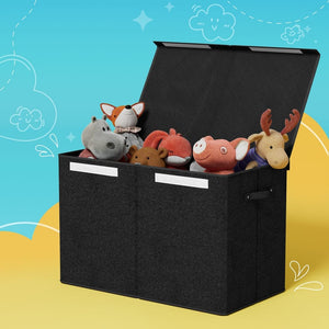 Darrahopens Home & Garden > Storage Keezi Large Toy Box Chest Storage with Flip-Top Lid Foldable Organizer Bins