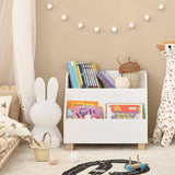 Darrahopens Home & Garden > Storage Kids Storage Bookcase 3 Compartments, White