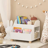 Darrahopens Home & Garden > Storage Kids Storage Bookcase 3 Compartments, White