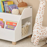 Darrahopens Home & Garden > Storage Kids Storage Bookcase 3 Compartments, White