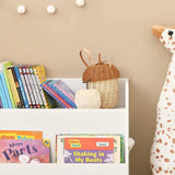 Darrahopens Home & Garden > Storage Kids Storage Bookcase 3 Compartments, White