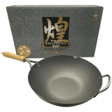 Darrahopens Home & Garden > Storage Kirameki Premium Cast Iron Nitriding Processing Stir-fry Wok (Made in Japan) - 33cm