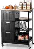 Darrahopens Home & Garden > Storage Kitchen Island Cart with Storage, Drawers, Shelves