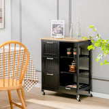 Darrahopens Home & Garden > Storage Kitchen Island Cart with Storage, Drawers, Shelves