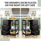 Darrahopens Home & Garden > Storage Kitchen Island Cart with Storage, Drawers, Shelves