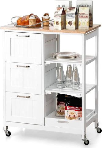 Darrahopens Home & Garden > Storage Kitchen Island on Wheels with Storage