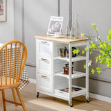 Darrahopens Home & Garden > Storage Kitchen Island on Wheels with Storage