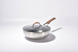 Darrahopens Home & Garden > Storage Kylin 3 Layer Stainless Steel Non Stick Noka Wok 30cm