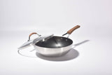 Darrahopens Home & Garden > Storage Kylin 3 Layer Stainless Steel Non Stick Noka Wok 30cm