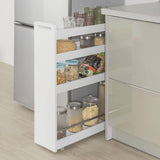 Darrahopens Home & Garden > Storage Slimline Rolling Storage Shelf, White