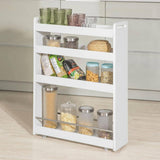 Darrahopens Home & Garden > Storage Slimline Rolling Storage Shelf, White