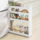 Darrahopens Home & Garden > Storage Slimline Rolling Storage Shelf, White