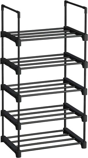 Darrahopens Home & Garden > Storage SONGMICS 5 Tier Metal Shoe Rack for 10 Pairs of Shoes Black