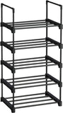 Darrahopens Home & Garden > Storage SONGMICS 5 Tier Metal Shoe Rack for 10 Pairs of Shoes Black