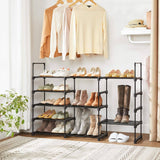 Darrahopens Home & Garden > Storage SONGMICS 5 Tier Metal Shoe Rack for 10 Pairs of Shoes Black