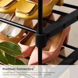 Darrahopens Home & Garden > Storage SONGMICS 5 Tier Metal Shoe Rack for 10 Pairs of Shoes Black