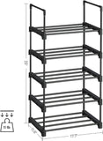 Darrahopens Home & Garden > Storage SONGMICS 5 Tier Metal Shoe Rack for 10 Pairs of Shoes Black