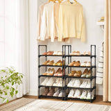 Darrahopens Home & Garden > Storage SONGMICS 5 Tier Metal Shoe Rack for 10 Pairs of Shoes Black