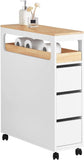 Darrahopens Home & Garden > Storage Storage Cart Narrow Cabinet Wheels Tray Drawers