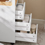 Darrahopens Home & Garden > Storage Storage Cart Narrow Cabinet Wheels Tray Drawers