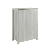 darrahopens Home & Garden > Storage Tallboy with 5 Storage Drawers Natural Wood like MDF in White Ash Colour