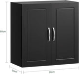 Darrahopens Home & Garden > Storage Wall Storage Cabinet Double Doors, Black