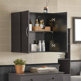 Darrahopens Home & Garden > Storage Wall Storage Cabinet Double Doors, Black