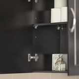 Darrahopens Home & Garden > Storage Wall Storage Cabinet Double Doors, Black