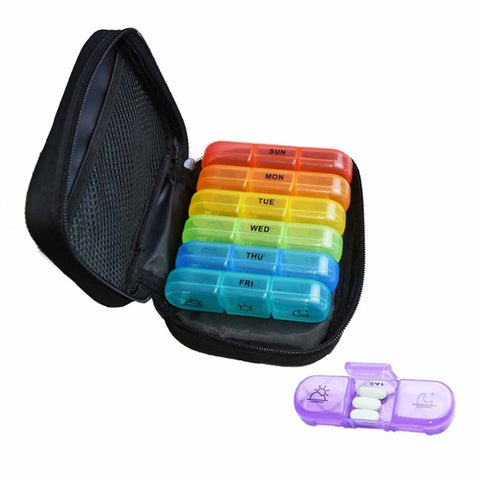 Darrahopens Home & Garden > Storage Weekly Pill Organizer 3 Times a Day Pill Box Daily Pill Case Vitamin, Medicine Case